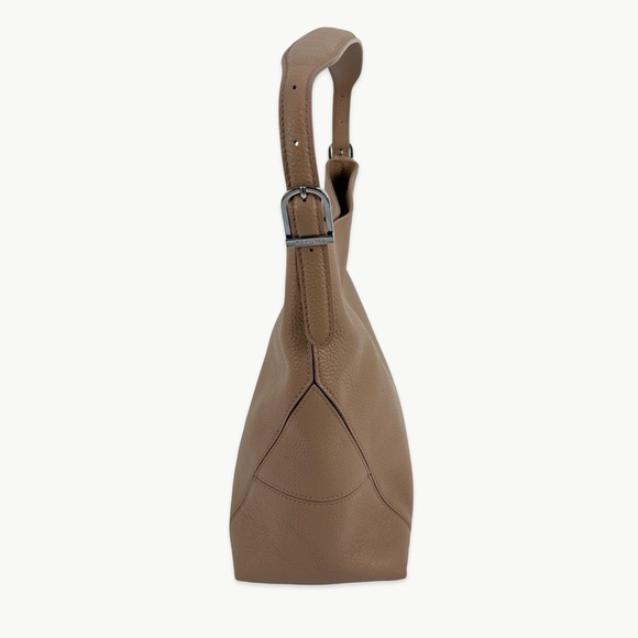 Aspinal of London Pebble Leather Hobo Shoulder Bag | Soft Taupe | Discontinued - Picture 11 of 16